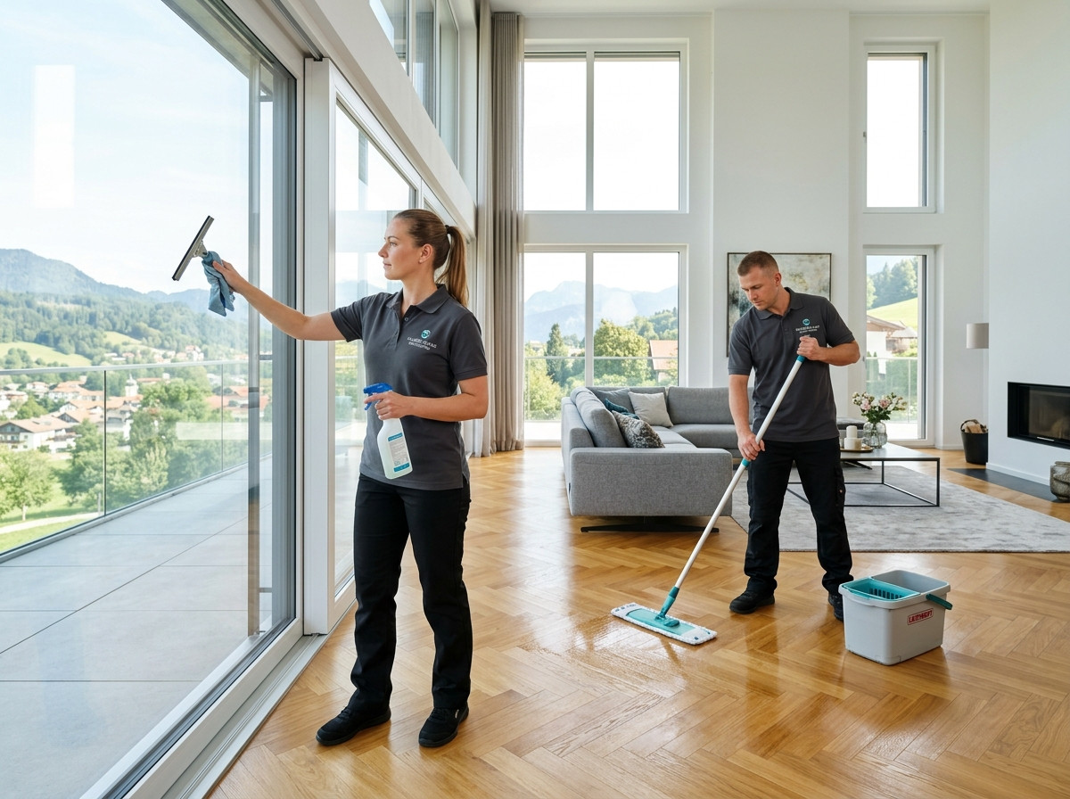 Professionelle Wohnungsreinigung Team